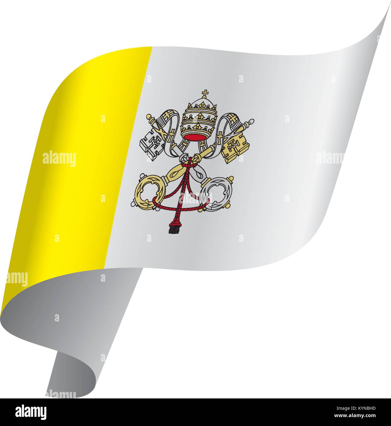 Vaticano bandiera, illustrazione vettoriale Illustrazione Vettoriale