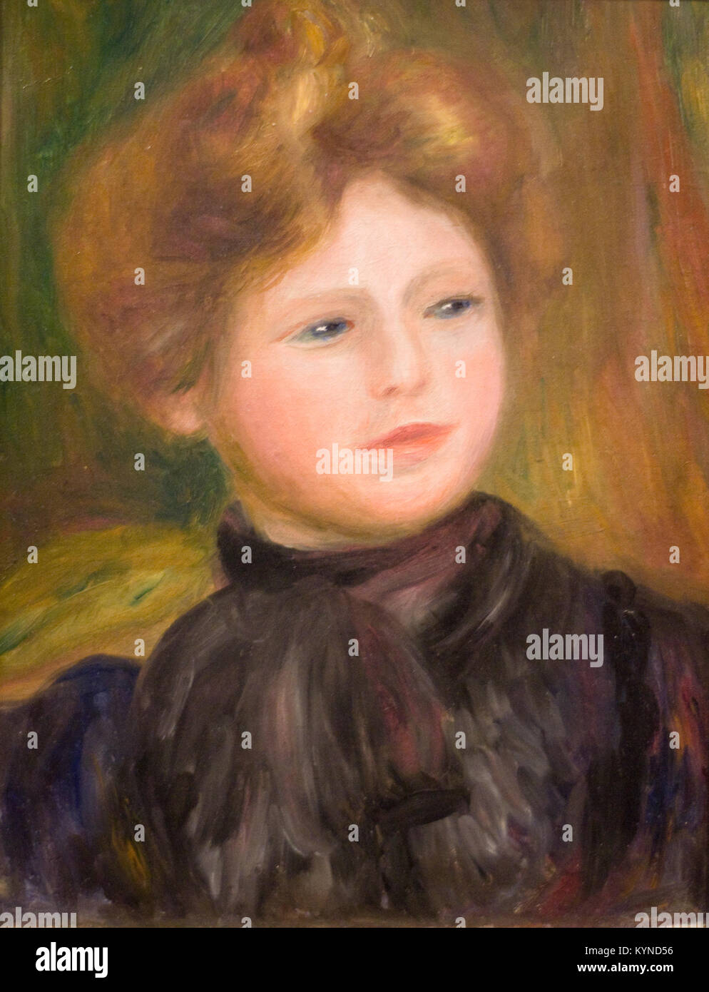 Pierre-Auguste Renoir - Ritratto d' une femme - Ritratto di una donna XIX Secolo Parigi - Museo del Louvre Foto Stock