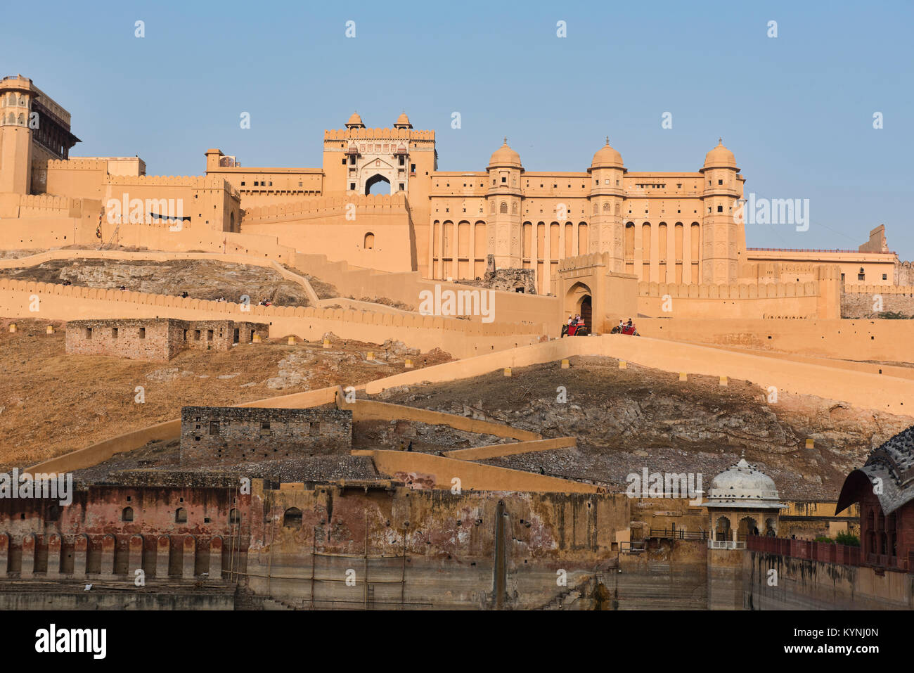 La fantastica arenaria Amer Fort, a Jaipur, India Foto Stock