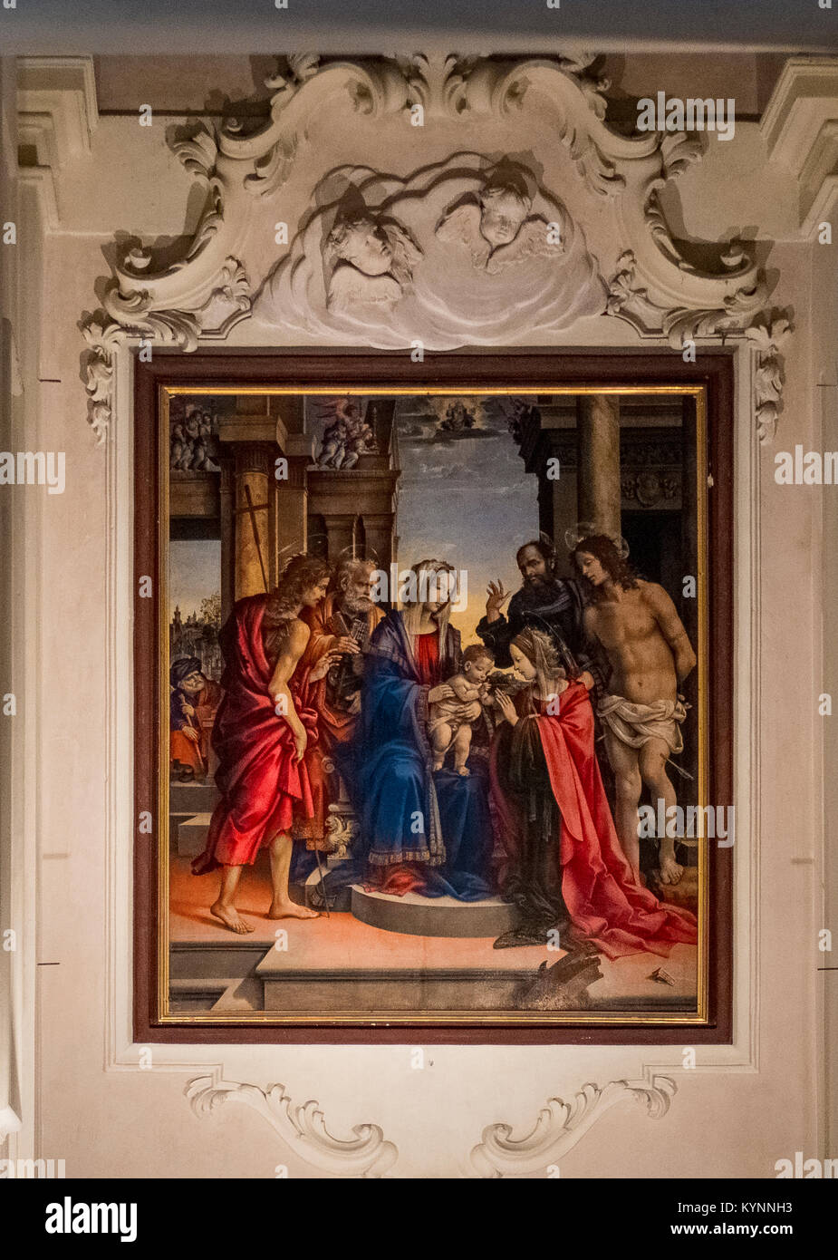 Italia Emilia Romagna Bologna Piazza San Domenico Chiesa di San Domenico - Sposalizio mistico di Santa Caterina di Filippo Lippi 1501 Foto Stock