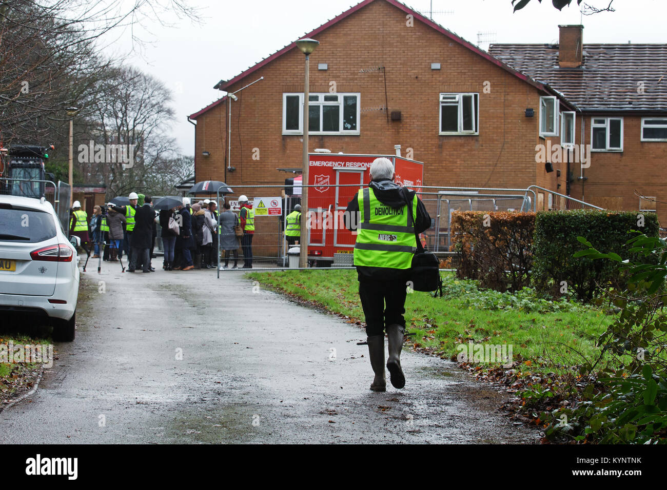 Liverpool, Regno Unito. 15 gennaio, 2018. Lavori di costruzione prende il via al campo di fragole in Beaconsfield Road Liverpool, questo include un corso di formazione e di collocamento lavorativo hub per i giovani con difficoltà di apprendimento. Campo di fragole è stata resa celebre da una canzone dei Beatles con lo stesso nome. Credito: ken biggs/Alamy Live News Foto Stock