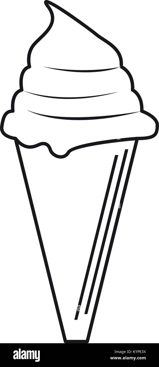 Ice Cream contorno Illustrazione Vettoriale