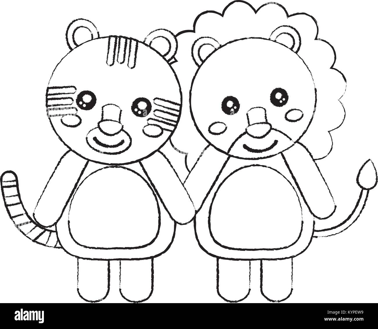 Simpatici animali immagine dell'icona Illustrazione Vettoriale