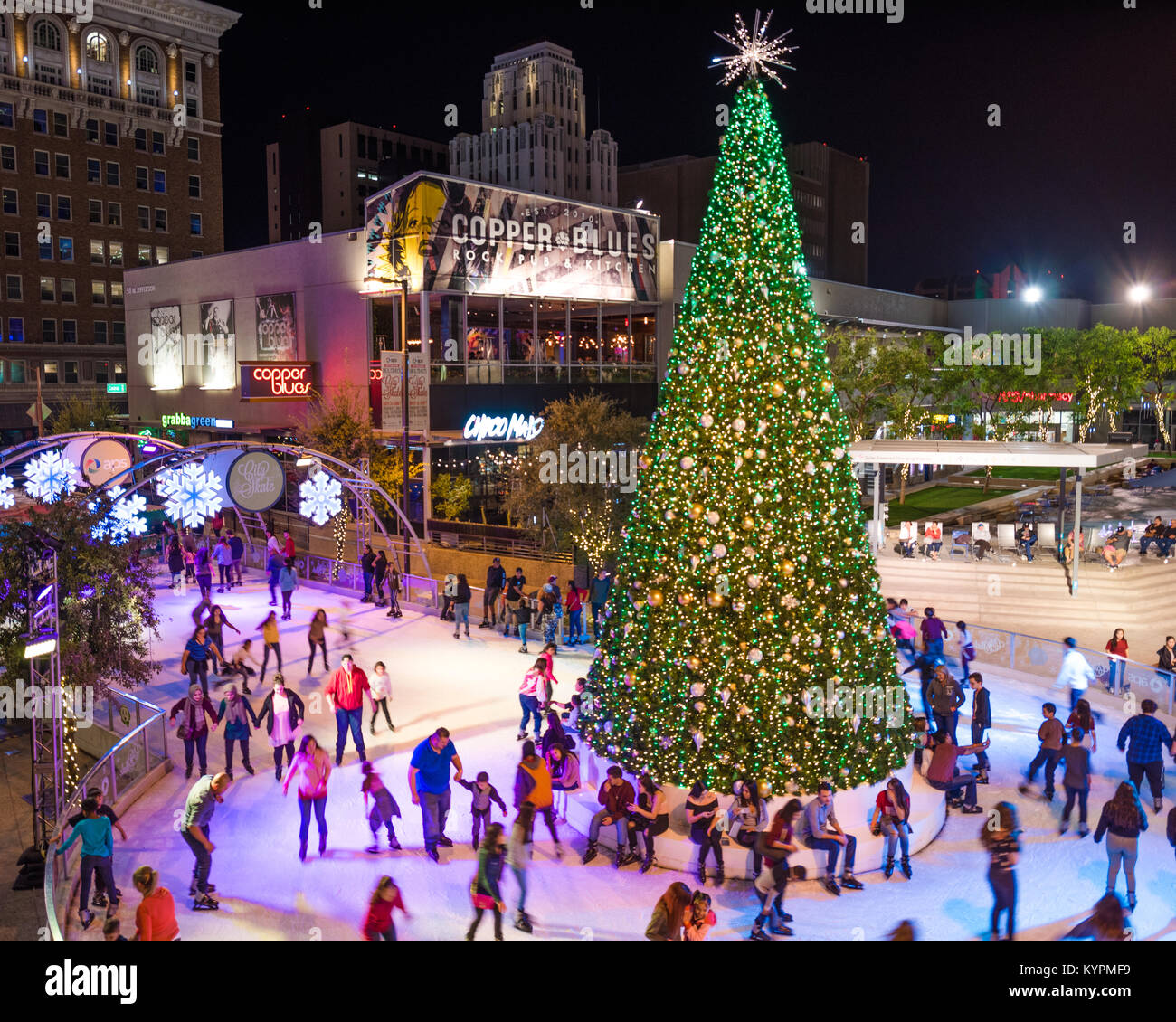 CitySkate al paesaggio urbano nel centro cittadino di Phoenix, Arizona Foto Stock