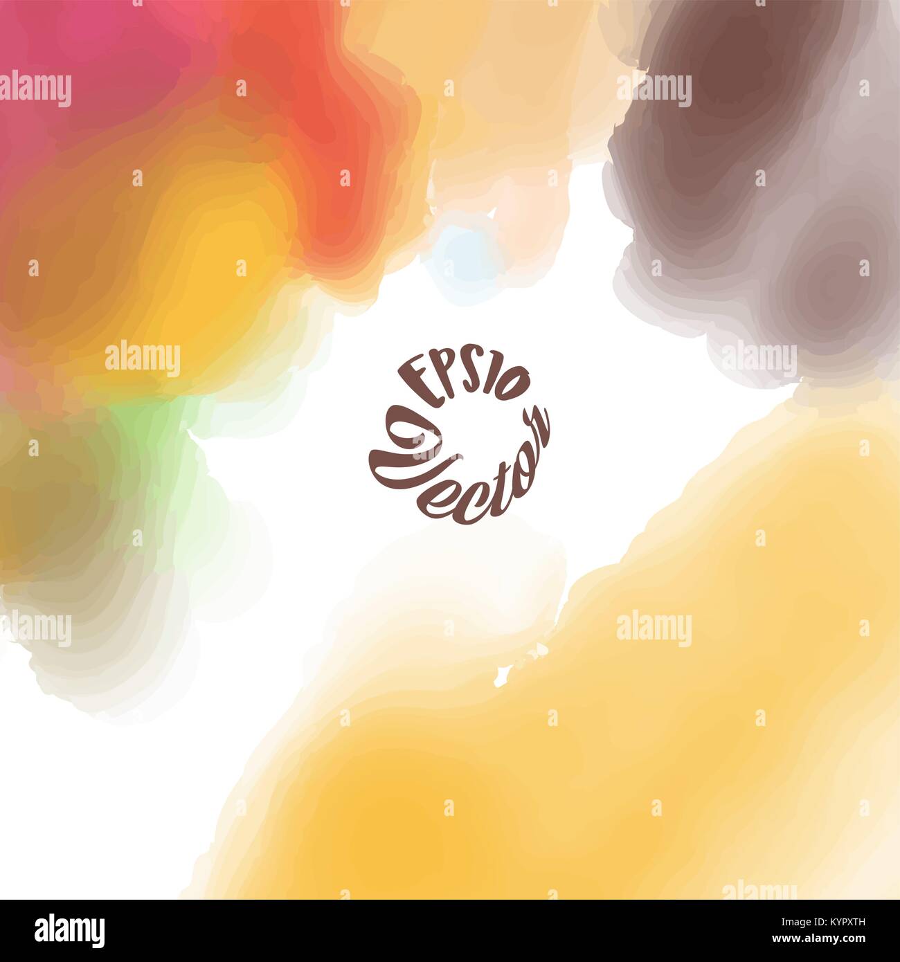 Giallo bruno acquerello sfondo. Bella disegnati a mano sfondo disegno vettoriale. Illustrazione Vettoriale