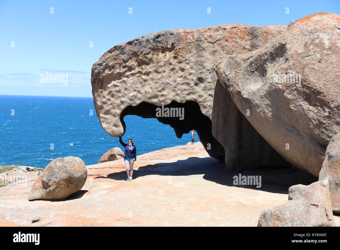 Remarkable Rocks -- Parco Nazionale di Flinders Chase su Kangaroo Island, in Australia Foto Stock