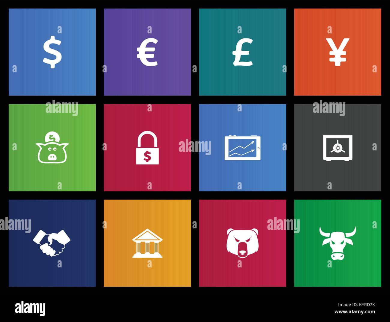 Icona delle finanze serie in stile metropolitano. Illustrazione Vettoriale