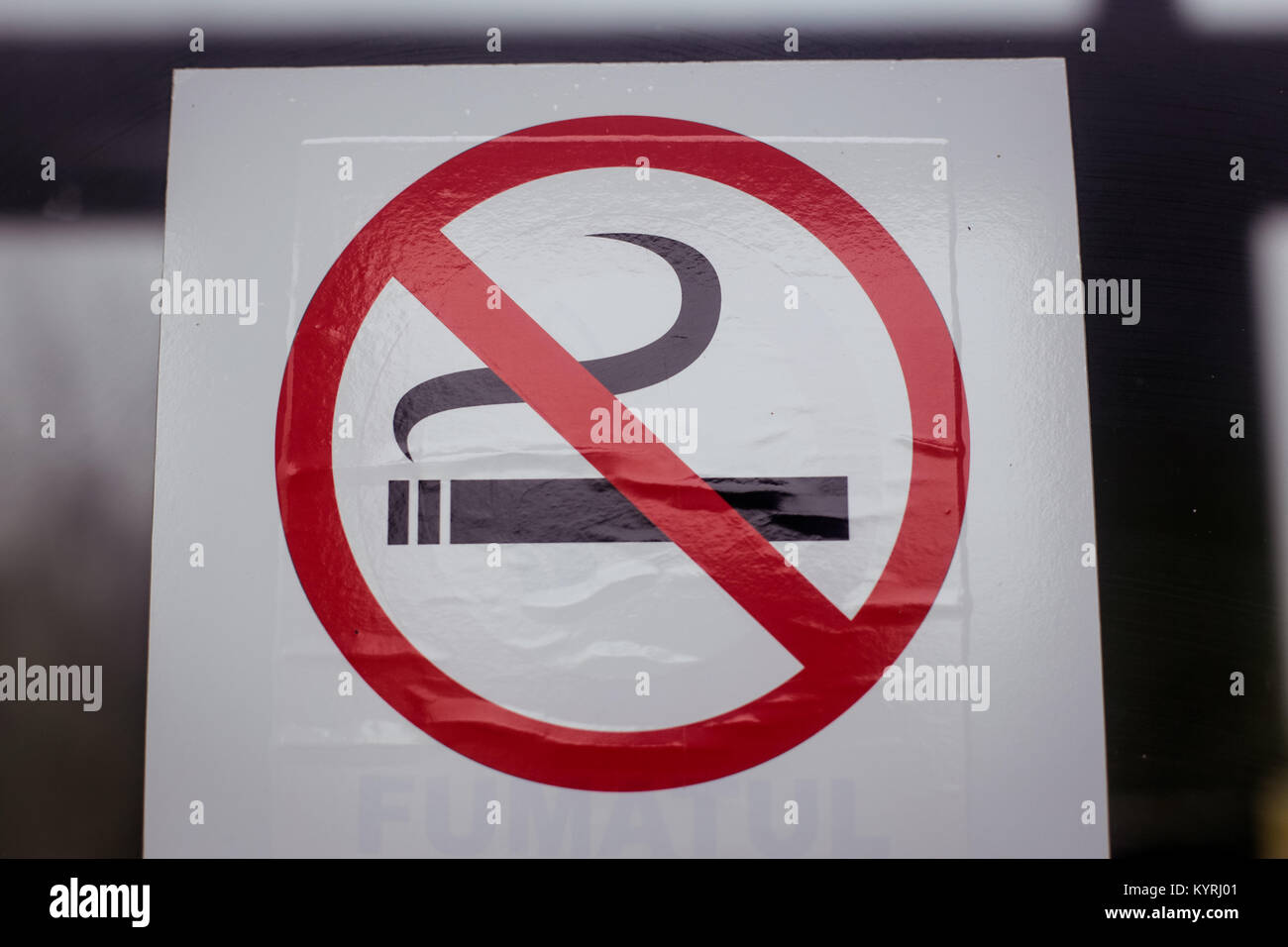 Segno non fumatori Foto Stock
