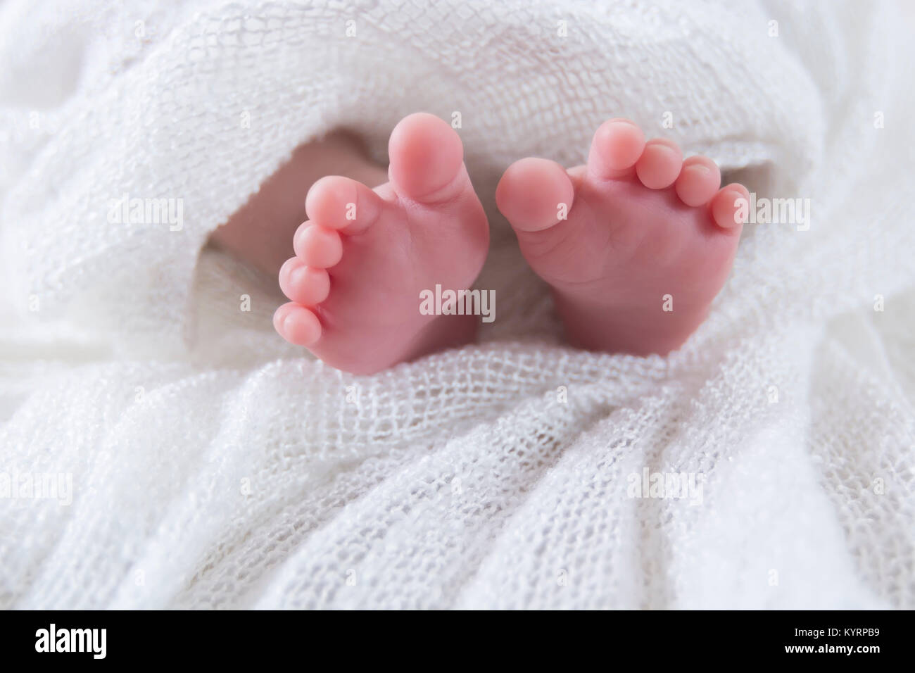 Closeup shot del piede del neonato Foto Stock