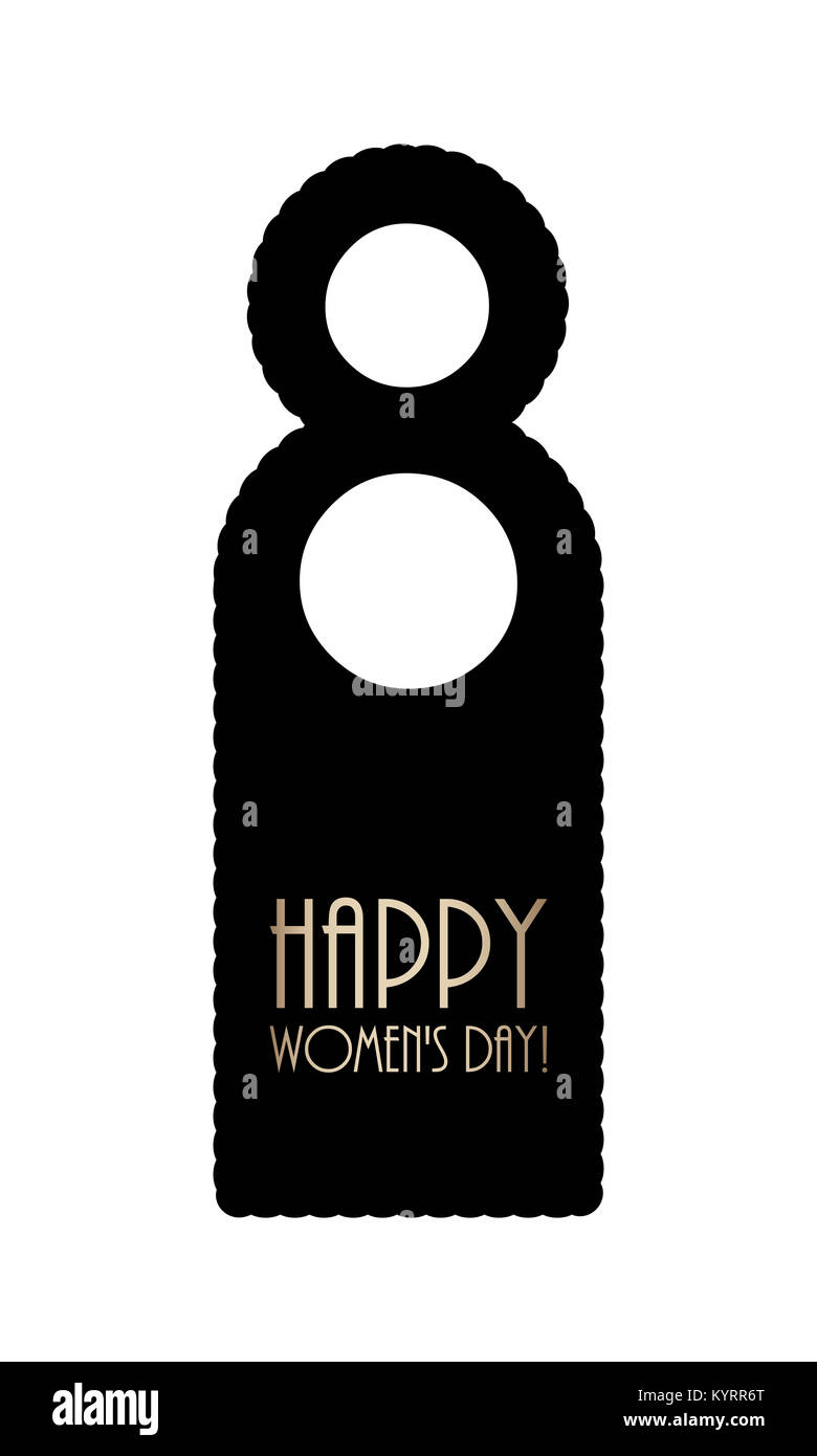 Non disturbare la manopola dello sportello, felice giorno womans Foto Stock