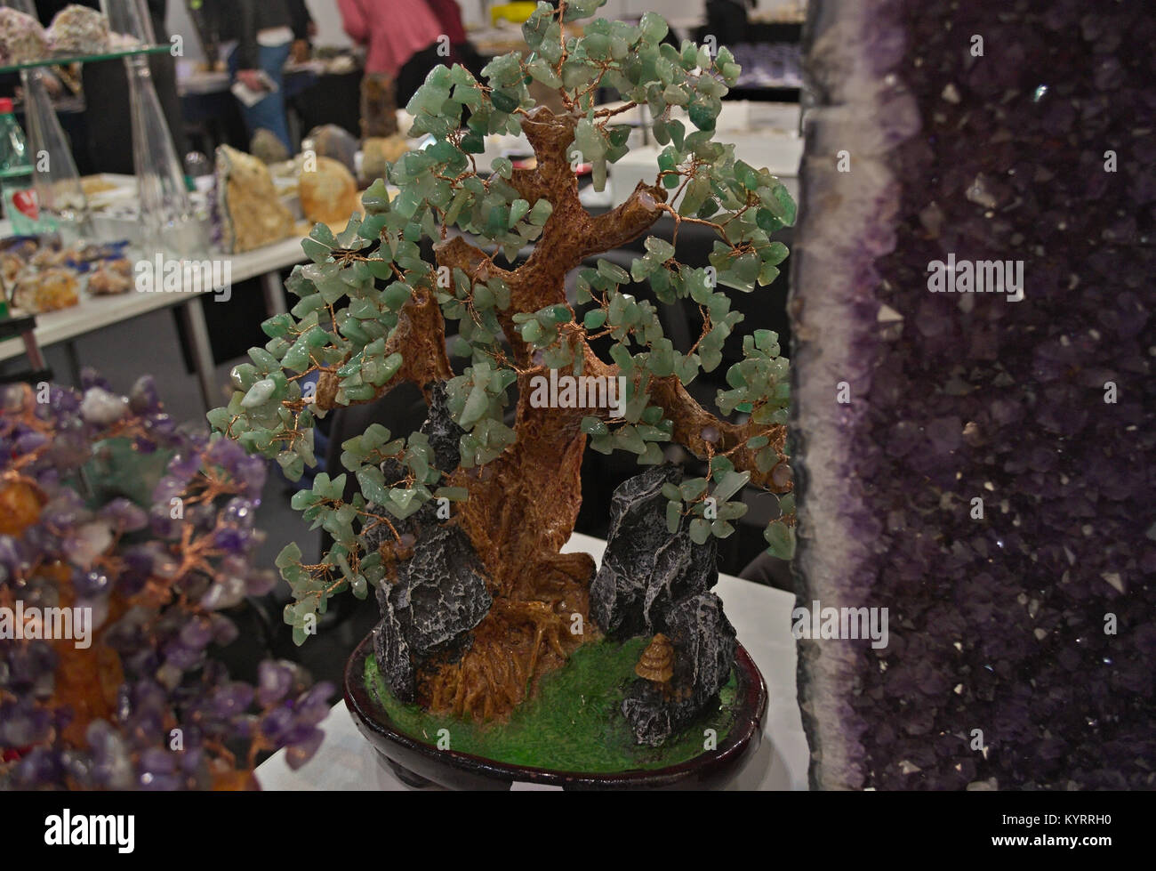 Tree fatta di pietre dure, close up Foto Stock