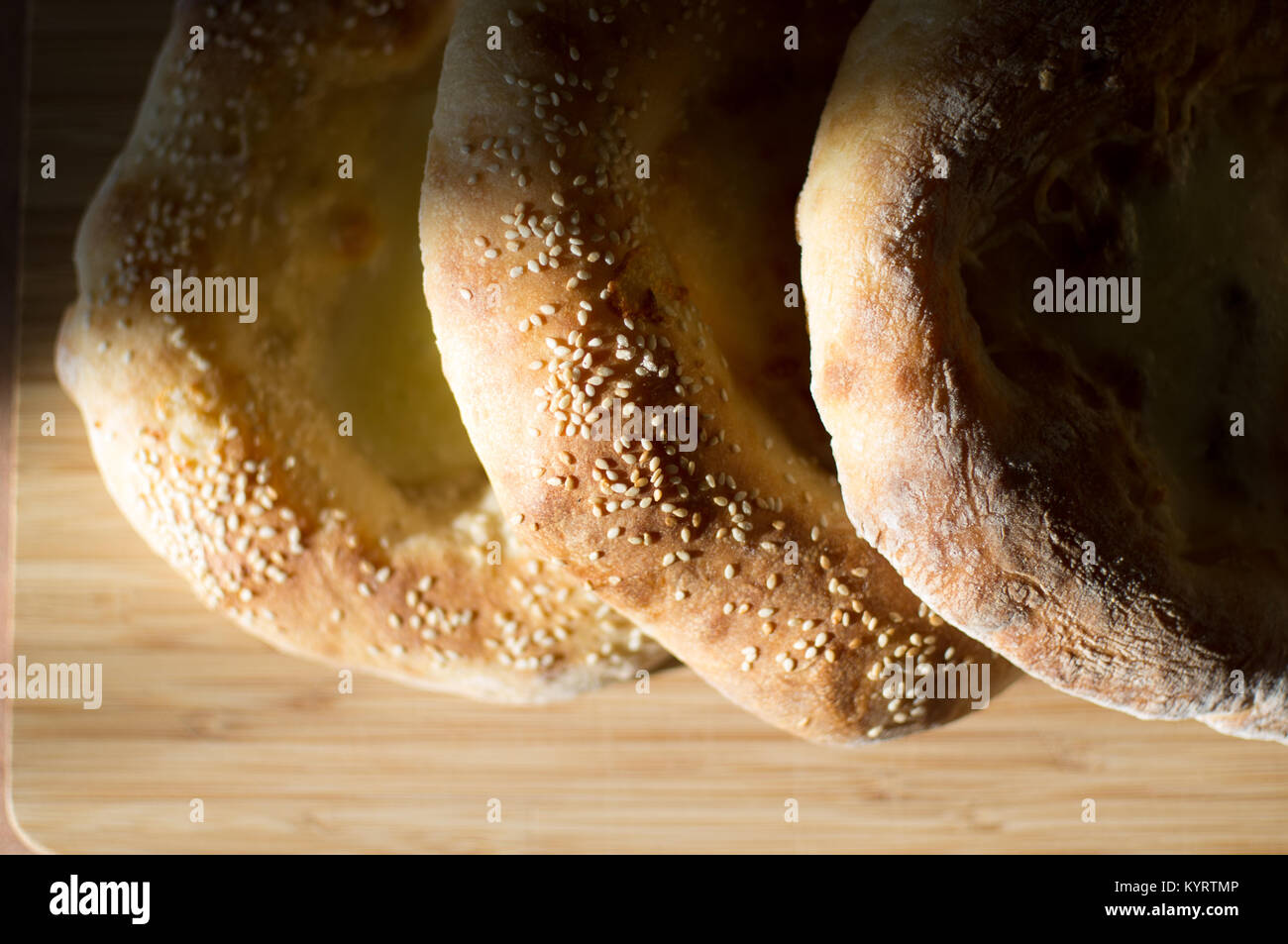 Focaccine fatte in casa con formaggio Foto Stock