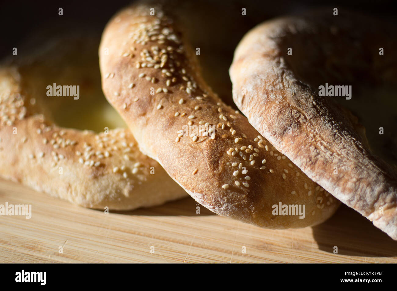 Focaccine fatte in casa con formaggio Foto Stock