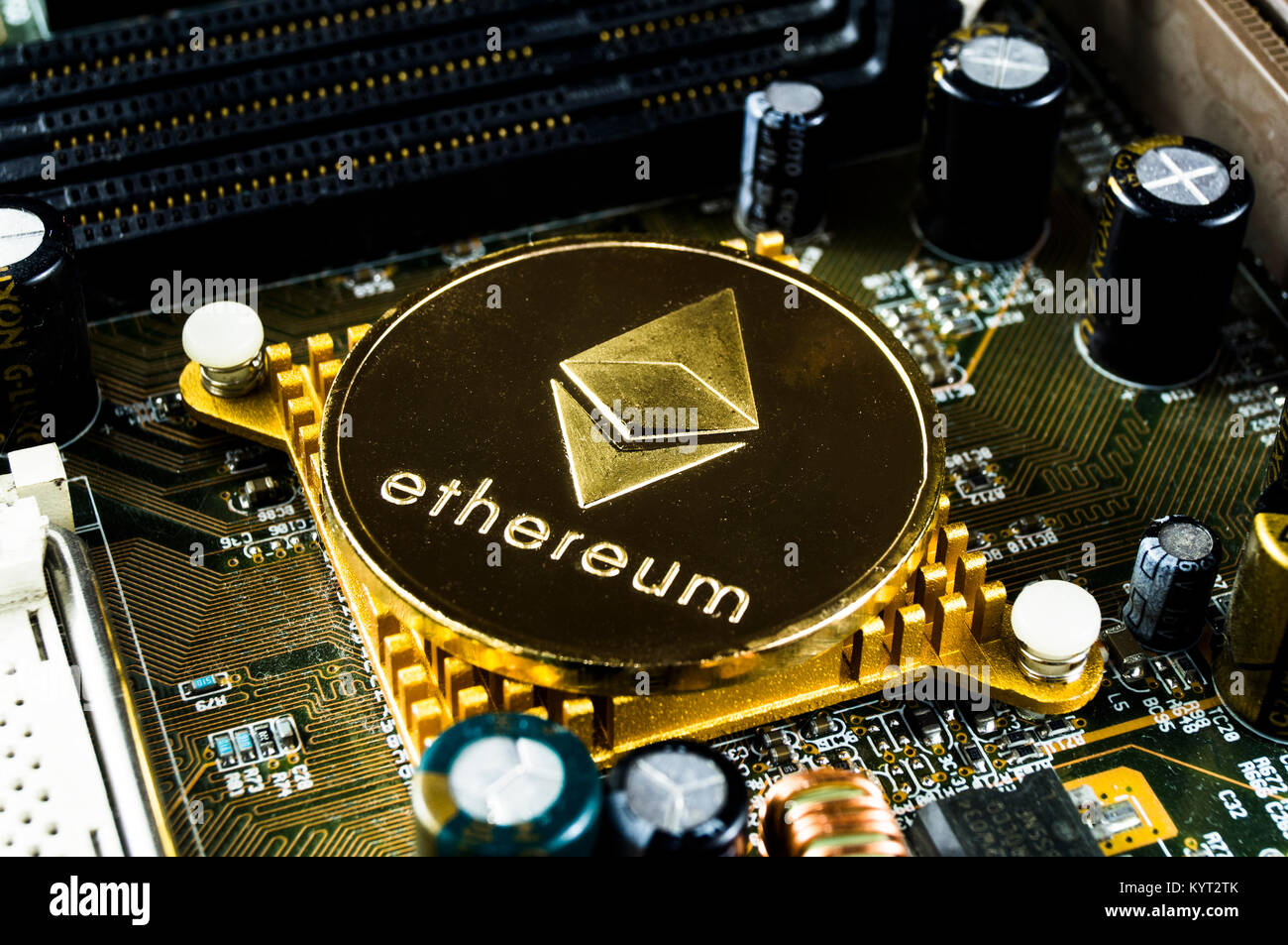 Ethereum è un moderno modo di scambio e di questa moneta crypto è un comodo mezzo di pagamento nel settore finanziario e mercati web Foto Stock