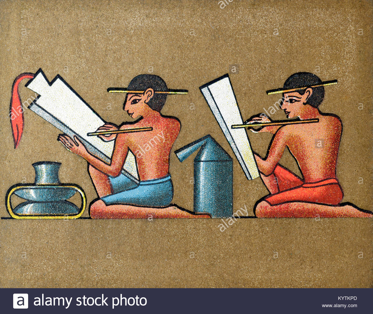 Rappresentazione di antichi scribi egiziano Foto & Immagine Stock ...