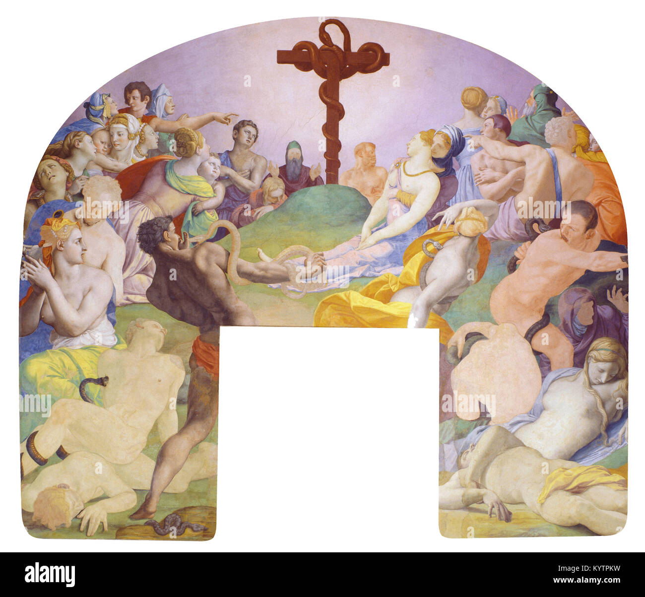 Agnolo Bronzino - l adorazione del serpente di bronzo Foto Stock