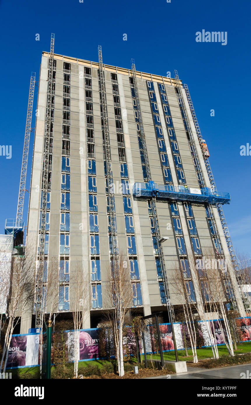 Student Accommodation essendo costruito per Birmingham City University da Eastside City Park in Birmingham Foto Stock