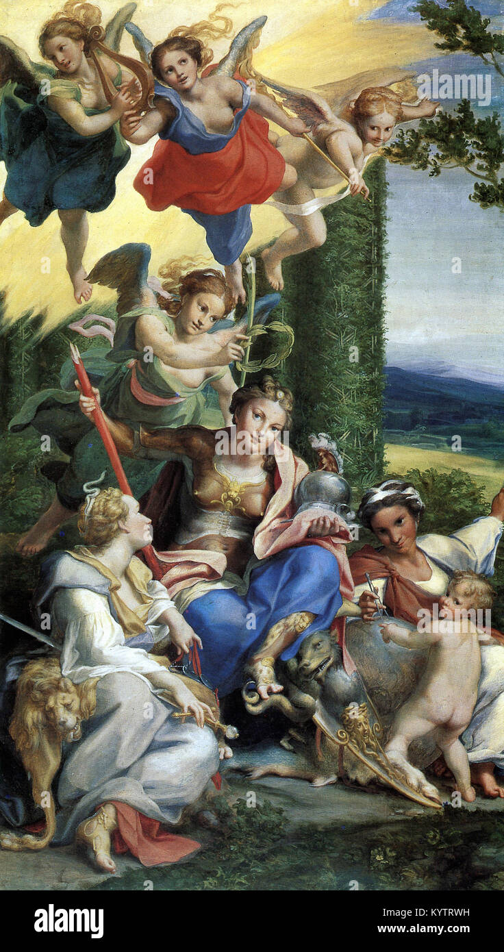 Antonio Allegri, noto come Correggio - allegoria delle Virtù Musée du Louvre Parigi Foto Stock