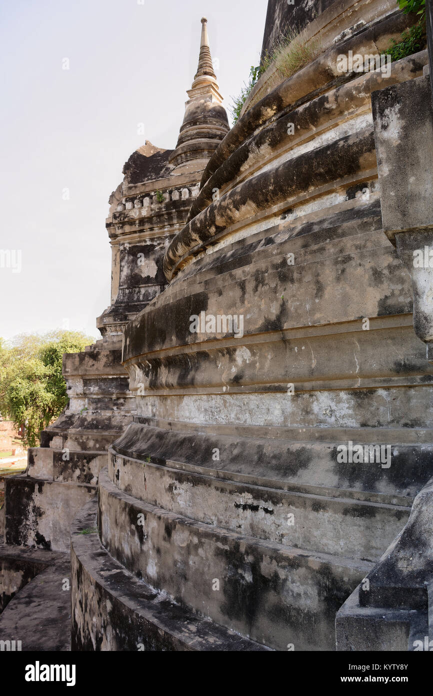 Foto del principale e secondario il tempio di Wat Phra Si Sanphet nella splendida vista. Foto Stock