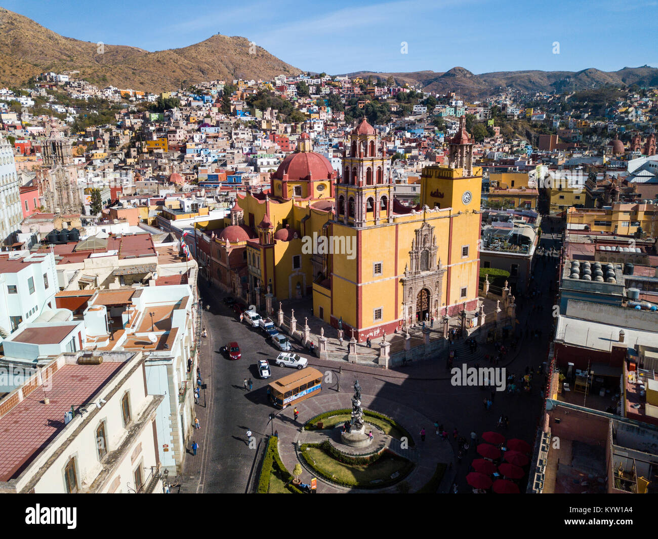 Basilica Colegiata de Nuestra Senora de Guanajuato, o la Basilica di Nostra Signora di Guanajuato, Messico Foto Stock