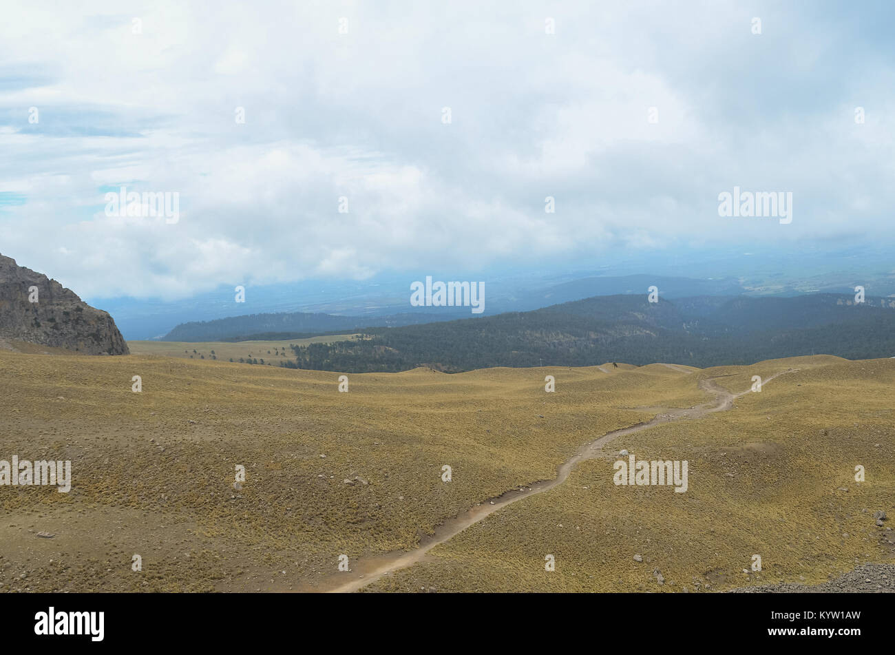 Vista del Nevado de Toluca, vulcano inattivo del Messico. Foto Stock