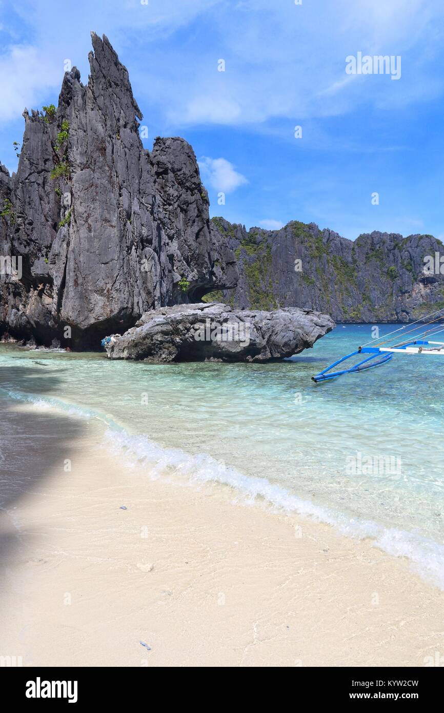 Filippine beach - Shimizu sull isola di Palawan island hopping tour. Foto Stock