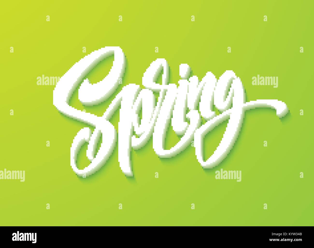 Ciao molla lettering. Disegnata a mano la calligrafia, sfondo verde. Illustrazione Vettoriale Illustrazione Vettoriale