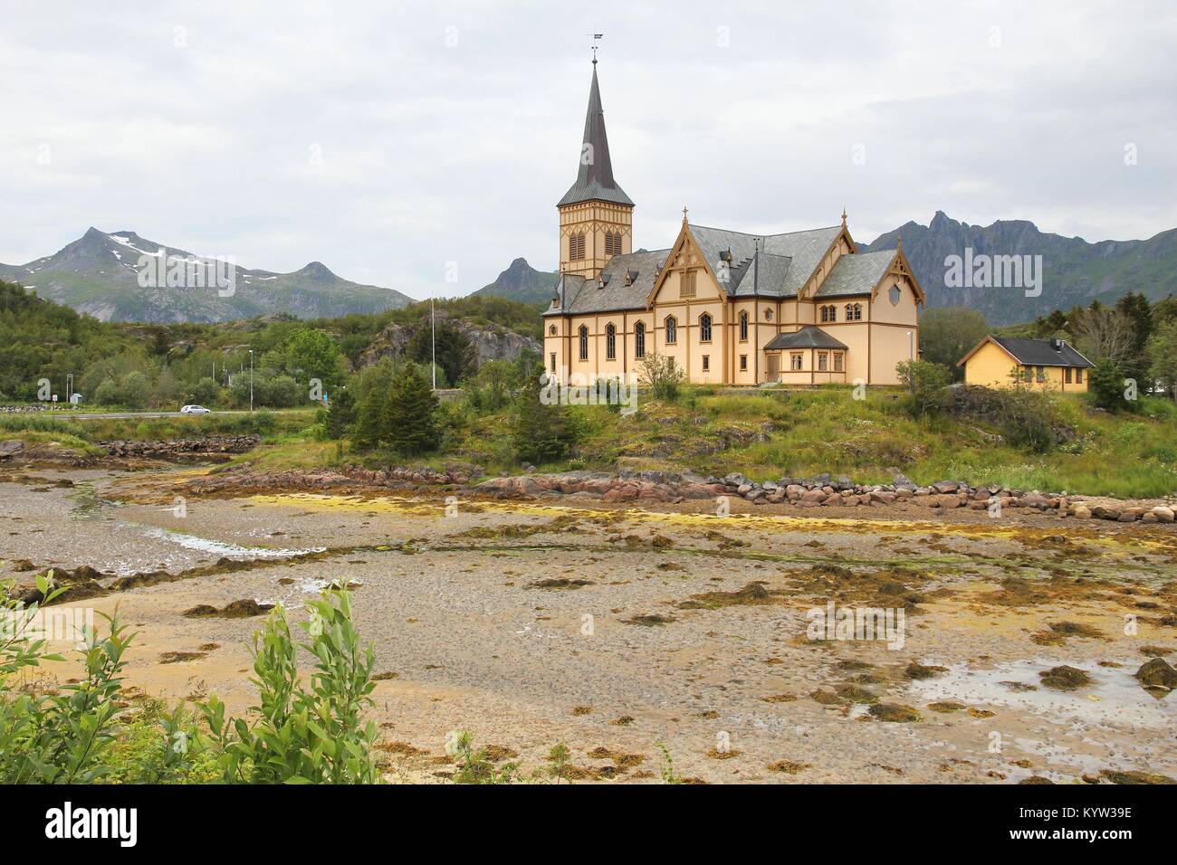 Cattedrale di Lofoten in Vagan comune, Norvegia. Foto Stock