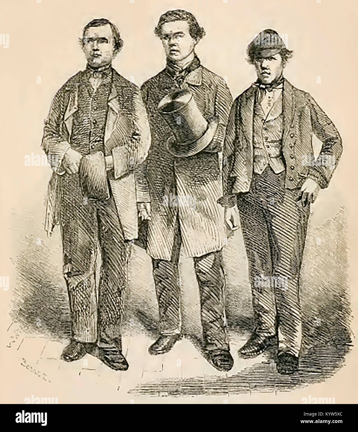 Galeotti - AUSTRALIA - Biglietto di lasciare gli uomini, una forma di parole rilasciate ai detenuti che avevano dimostrato che potevano ora essere attendibile con una certa libertà. Foto Stock