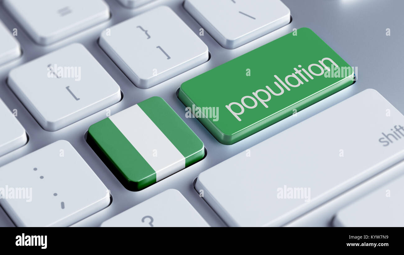 La Nigeria ad alta risoluzione il concetto di popolazione Foto Stock