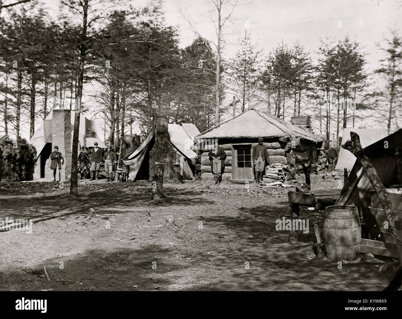 Stazione di Brandy, Virginia (vicinanze). Sede centrale, 1° Brigata, artiglieria a cavallo Foto Stock