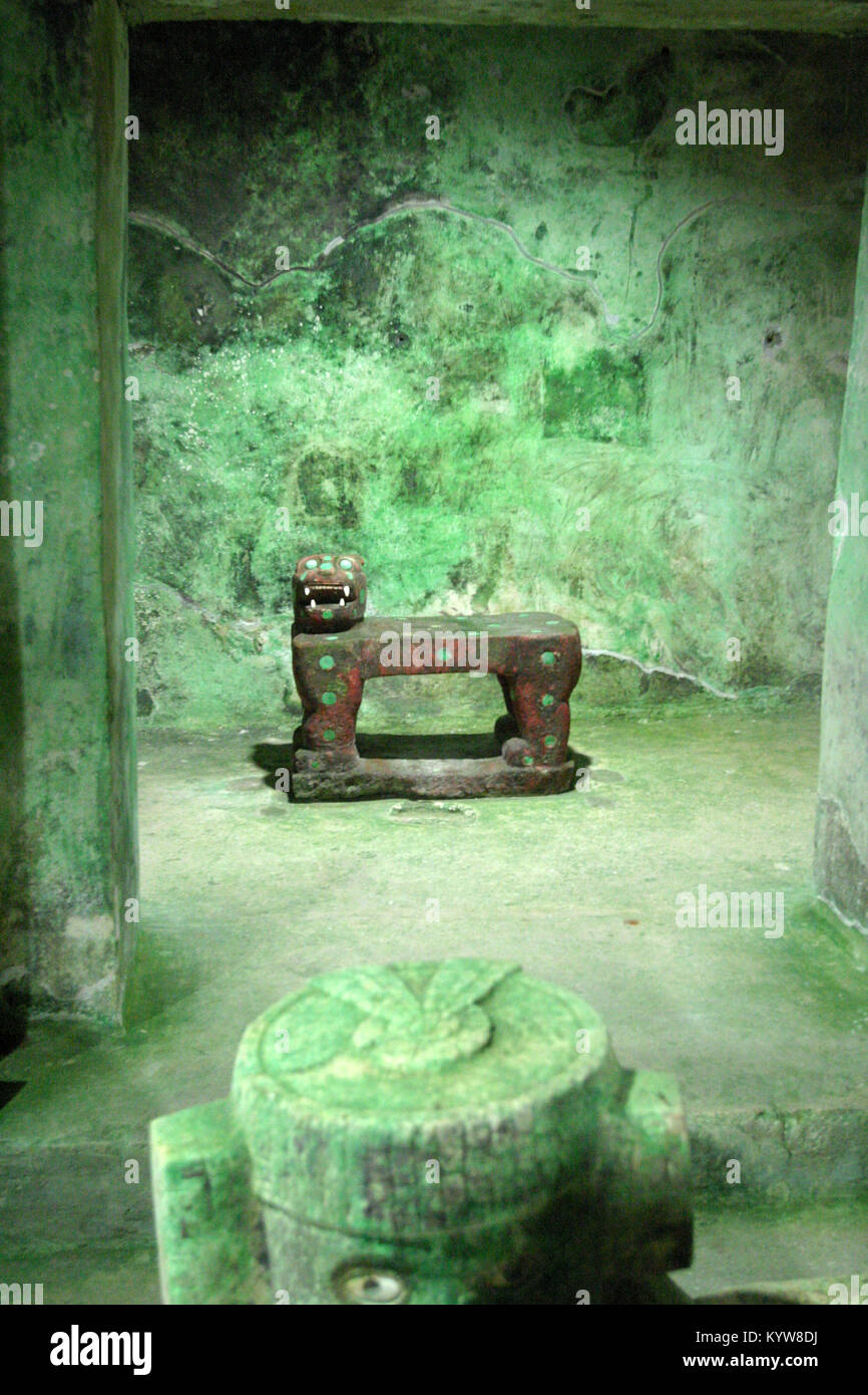 Jaguar Trono, Castillo, Chichen Itza, Yucatan, Messico Foto Stock