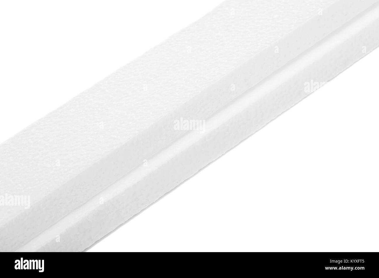 Due abstract styrofoam cornici isolate su sfondo bianco Foto Stock