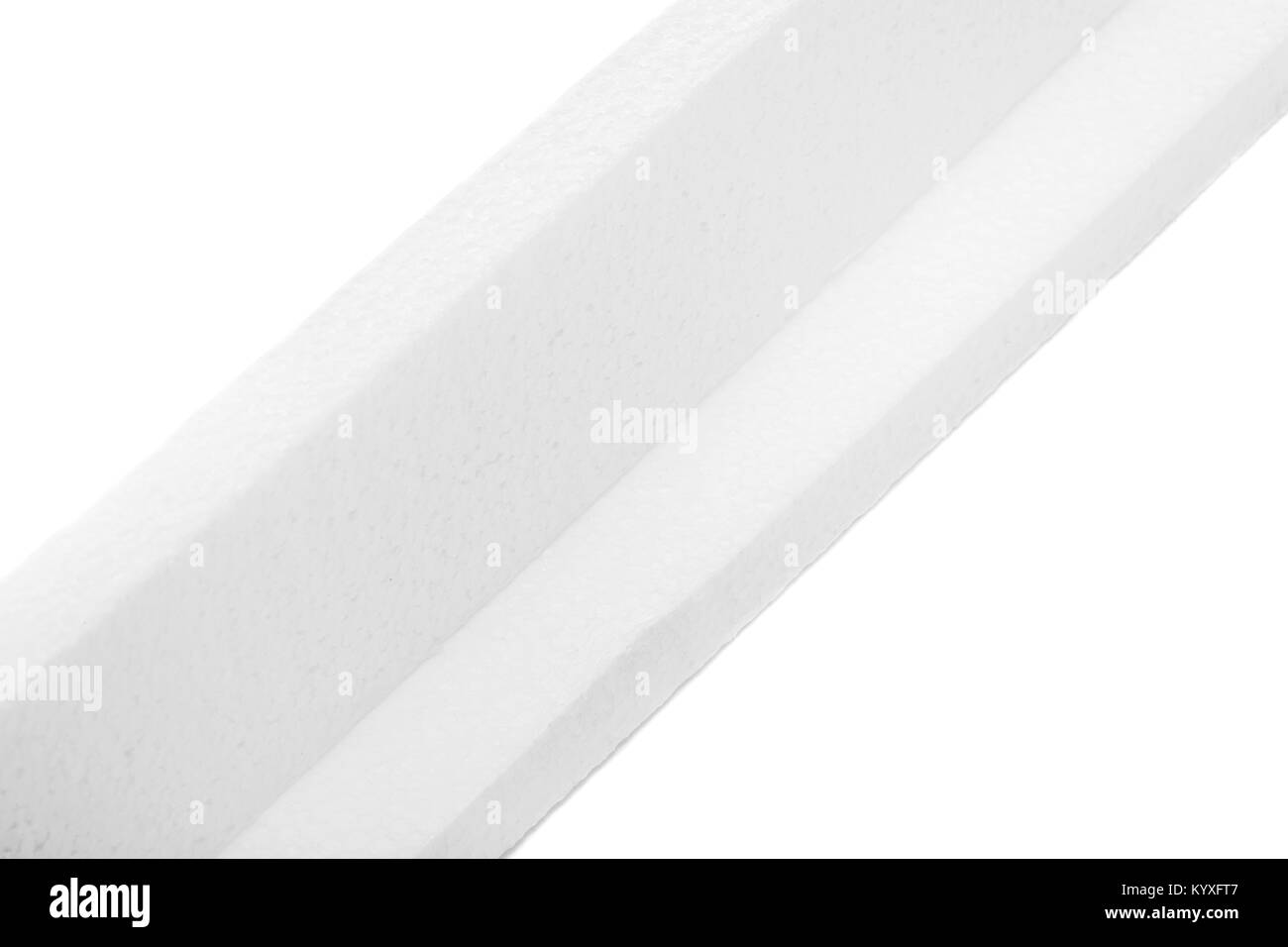 Due abstract styrofoam cornici isolate su sfondo bianco Foto Stock