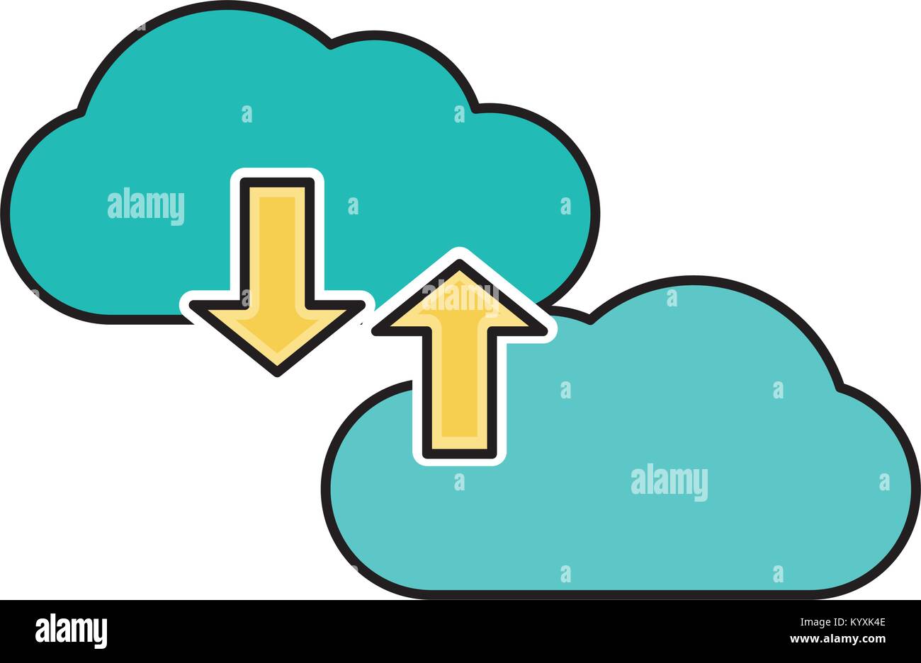 Il cloud computing design Illustrazione Vettoriale