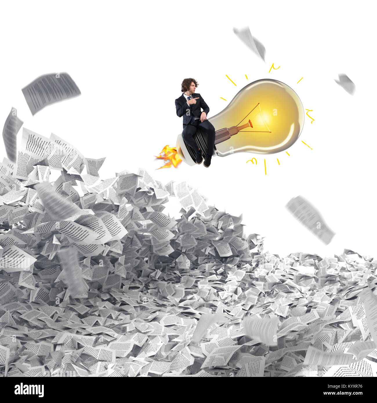 Grande idea di business. Il rendering 3D Foto Stock