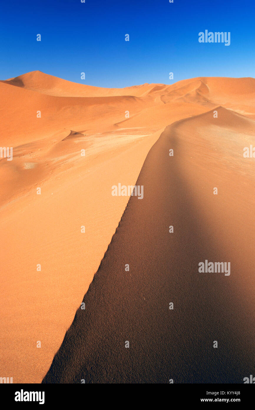 Le dune di sabbia, Sossusvlei, Namib-Naukluft National Park, Namib Desert, Namibia | Sandduene, Sossusvlei, Namib-Naukluft Nationalpark, Namibia Foto Stock