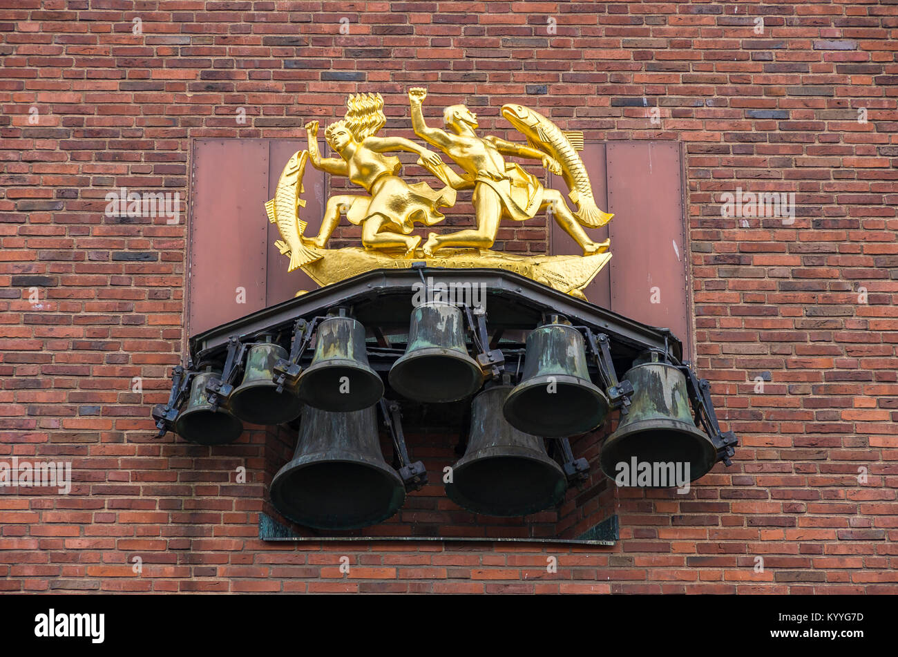 Carillon presso il municipio di Halmstad, Halland County, Svezia. Foto Stock