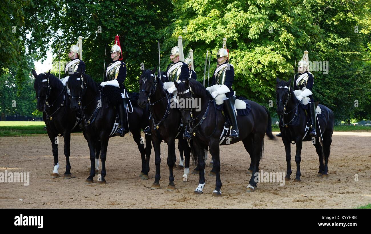 Il Blues e il Royals (Royal Horse Guards e 1 ° dragoni) (RHG/D) è un reggimento di cavalleria dell'esercito britannico, parte della cavalleria della famiglia. Foto Stock