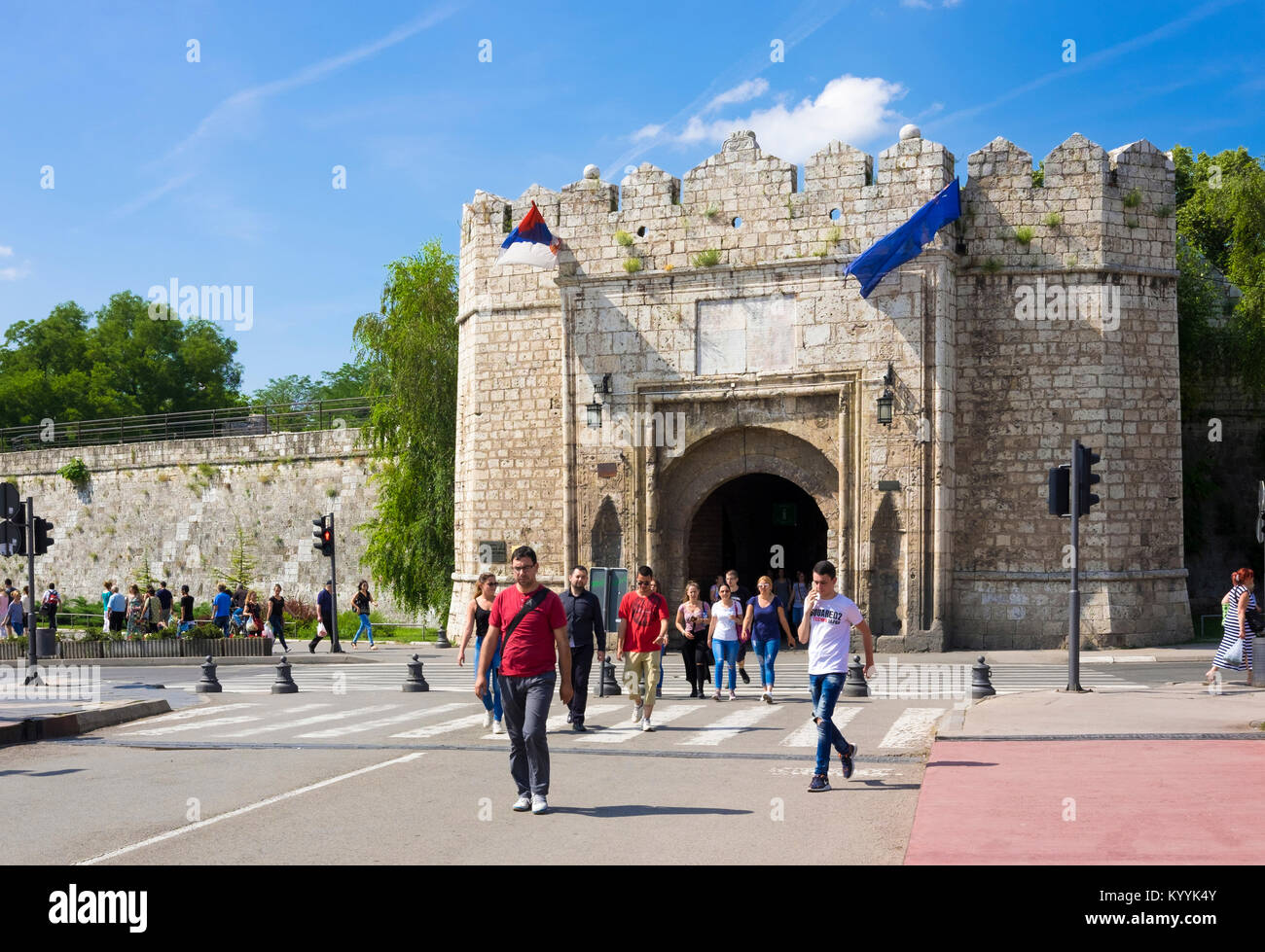 NIS, Serbia, Europa orientale - Istanbul o Stambol Gate, l'ingresso principale della Fortezza di Nis Foto Stock