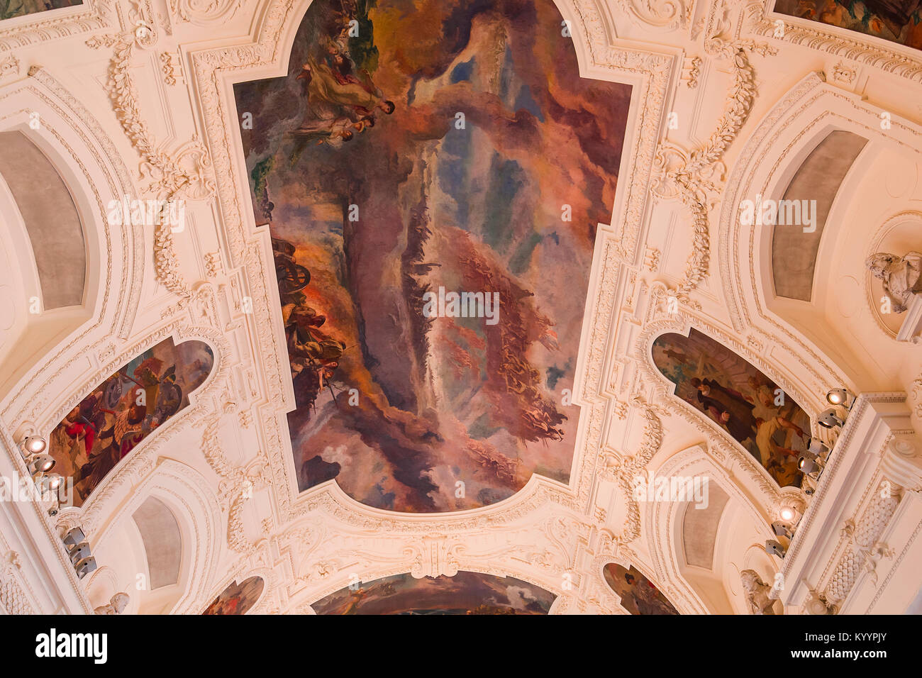 Parigi, Francia, 04 aprile 2017 : gli interni e i dettagli architettonici del Petit Palais, 04 aprile 2017, a Parigi, Francia Foto Stock