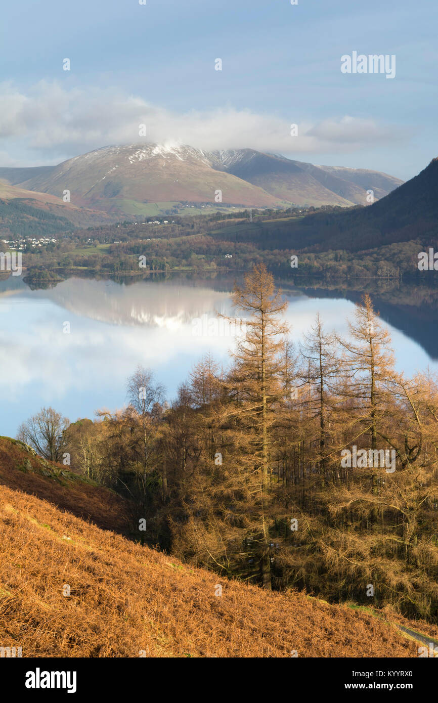 Derwent acqua dalla rupe di nero (Cat campane) - Lake District, REGNO UNITO Foto Stock