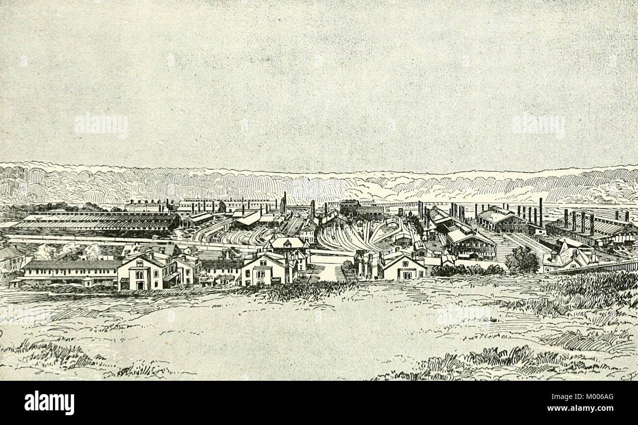 Vista generale dell'Homestead Mills, circa 1890 Foto Stock