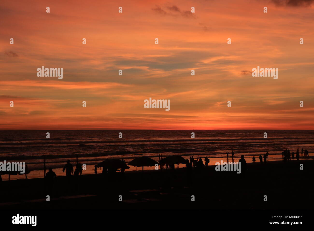 Bel Tramonto sulla spiaggia di Parangtritis Yogyakarta Foto Stock