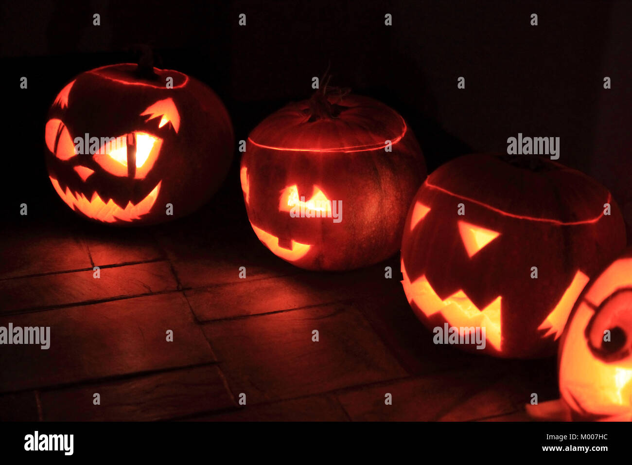 Halloween zucche. Foto Stock