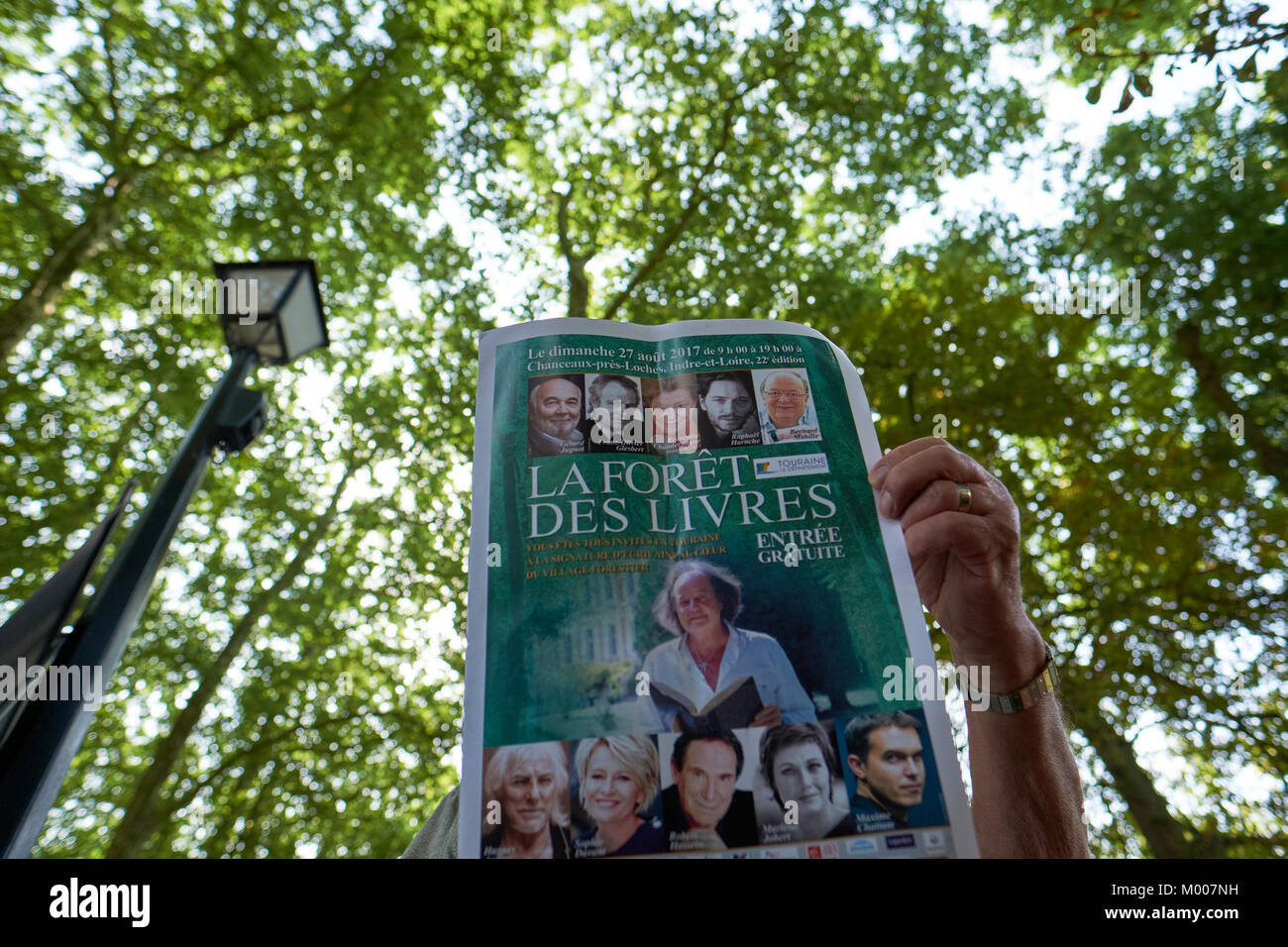 La Foret des Livres - la XXII edizione del libro e scrittore festival nella Valle della Loira Chanceaux-près-Loches vicino a Loches Francia - 27 agosto 2017 Foto Stock