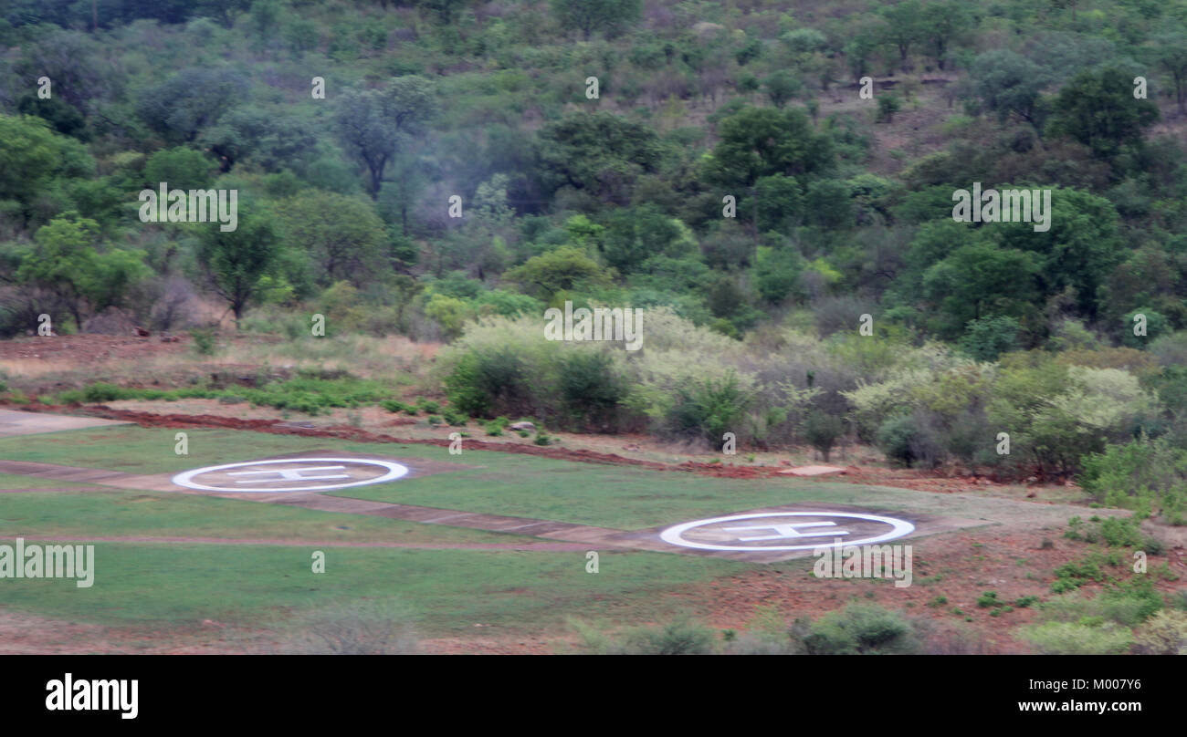 Zambesi, Helipads Mosi-Oa-Tunya, Victoria Falls, Zimbabwe. Foto Stock