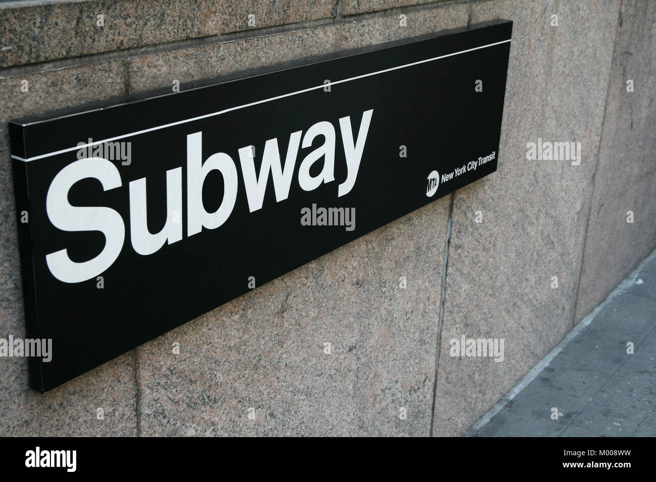 MTA alla metropolitana di New York City segno di transito al Grand Central Terminal (GCT), il " commuter " (ed ex intercity) terminale ferroviario a 42nd Street e Park A Foto Stock