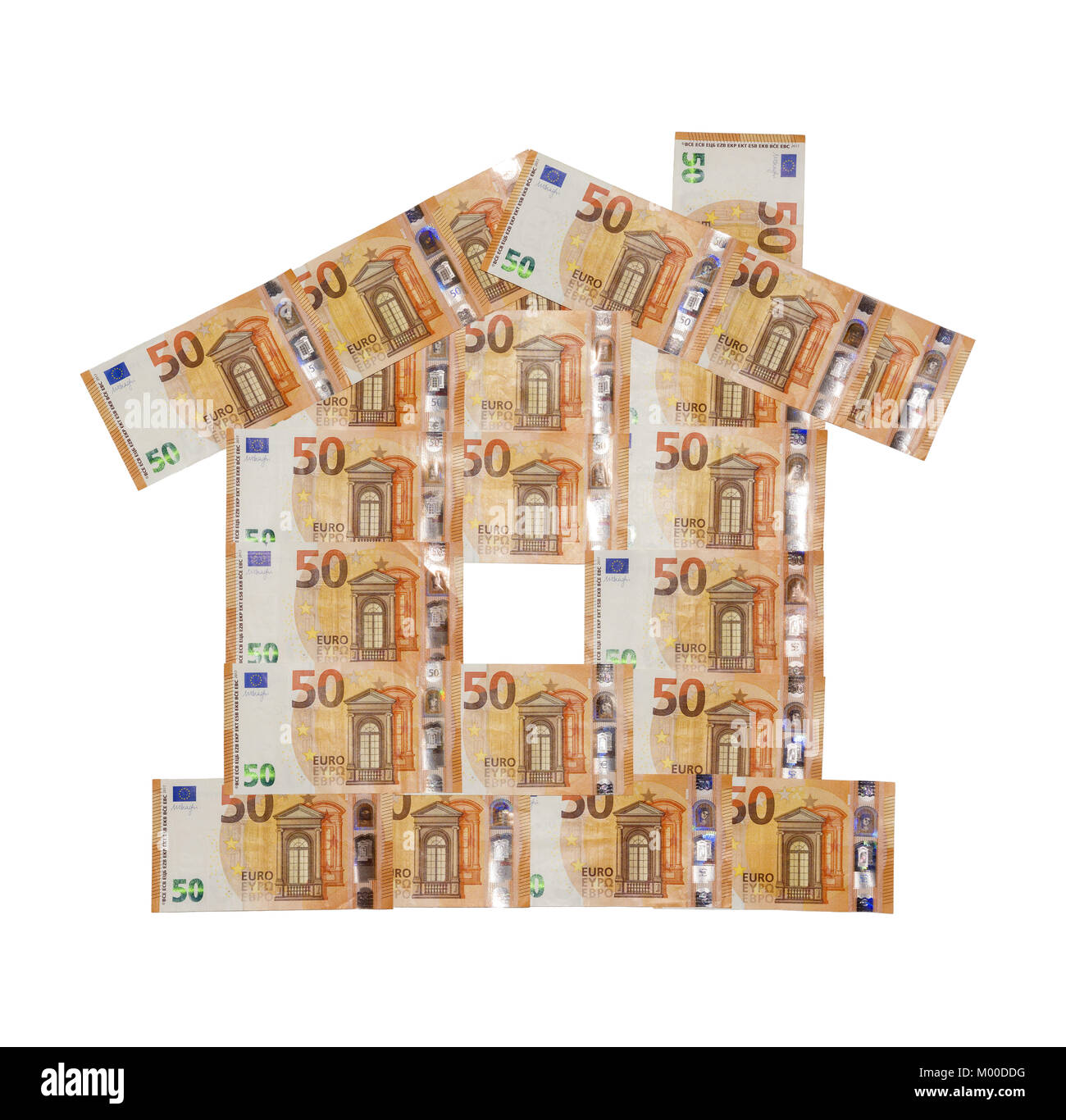 Casa di 50 delle banconote in euro (campione 2017) Foto Stock
