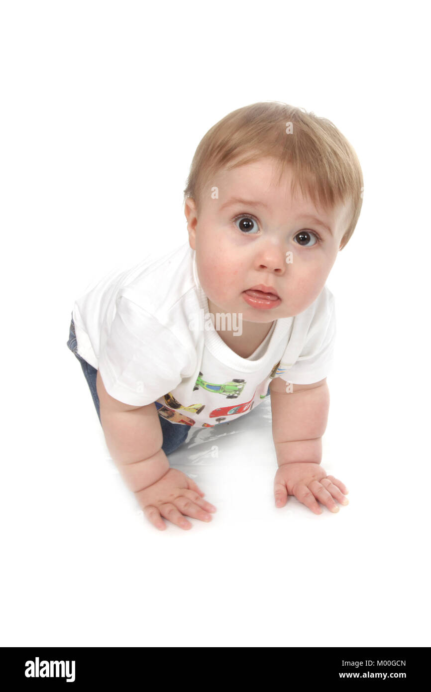 1 anno di età bambino disabile, lurning difficoltà, sviluppo del bambino  Foto stock - Alamy